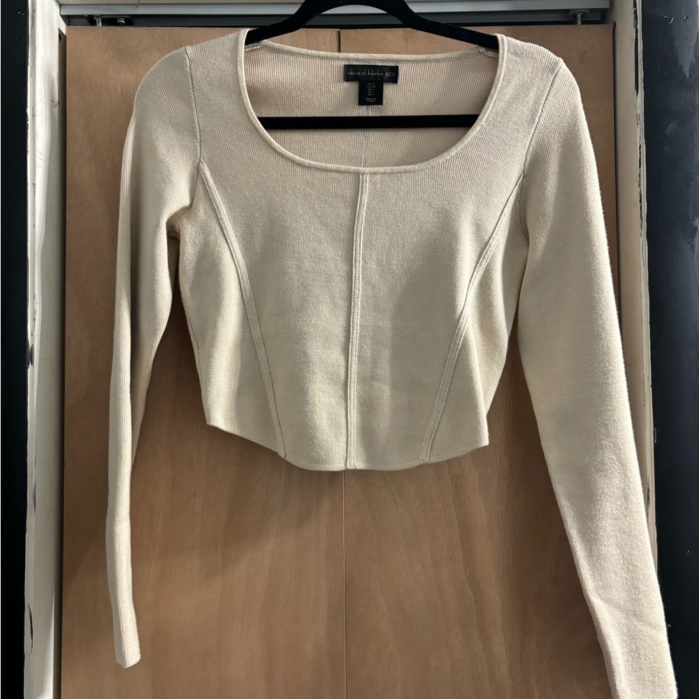 House of Harlow cream sweater